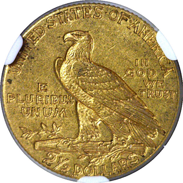 1909 $2 1/2 Indian  -  NGC AU-58 - Image 3