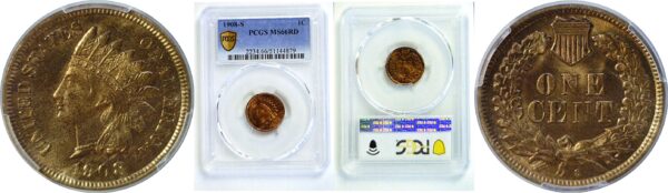 1908-S Indian Head Cent   -   PCGS MS-66 RD