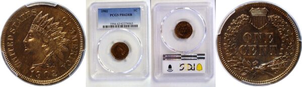 1902 Indian Head Cent. -  PCGS PR-62 RB