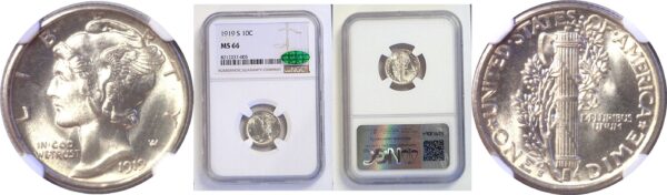 1919-S Mercury Dime  -  NGC MS-66  CAC