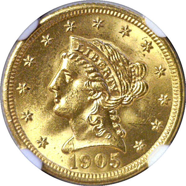 1905 $2 1/2 Liberty.  -   NGC MS-64+ - Image 2