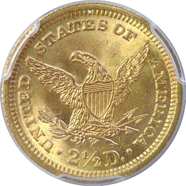 1893 $2 1/2 Liberty.  -   PCGS MS-66.  CAC - Image 3