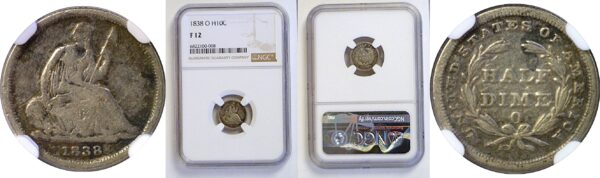 1838-O Seated Liberty Half Dime   -   NGC F-12