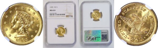 1905 $2 1/2 Liberty.  -   NGC MS-64+