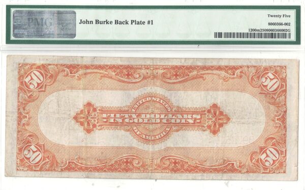 1922 $50 Gold Certificate Fr-1200m PMG VF-25 - Image 3
