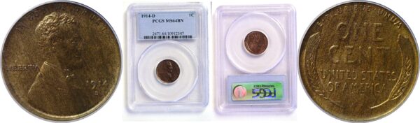 1914-D Lincoln Cent  -  PCGS MS-64 BN