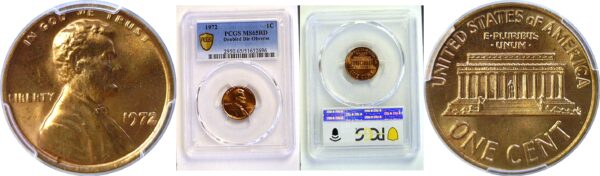 1972 Doubled Die Obverse.  Lincoln Cent.  -   PCGS MS-65 RD