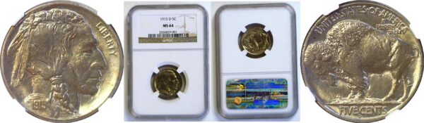 1915-D Buffalo Nickel  -  NGC MS-64