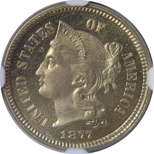 1877 Nickel Three Cent. -  NGC PF-66 CAMEO - Image 2
