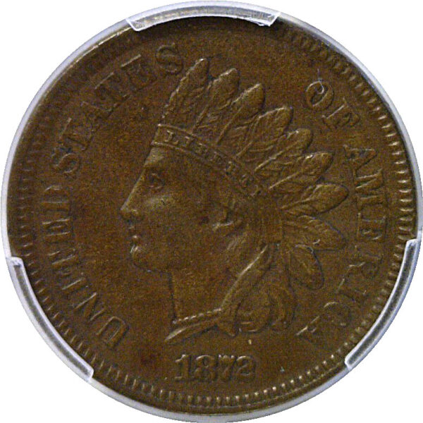 1872 Indian Head Cent. -  PCGS AU-50 - Image 2