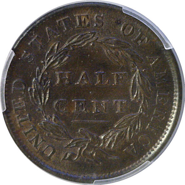 1835 Half Cent  -  PCGS MS-62 BN - Image 3