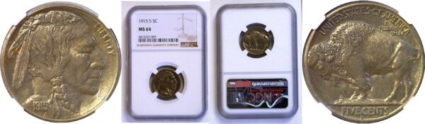 1915-S Buffalo Nickel  -  NGC MS-64