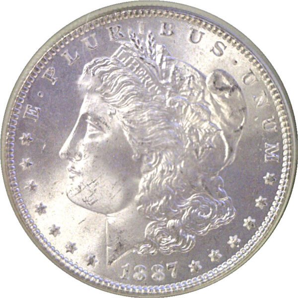 1887 Morgan Dollar  -  PCGS MS-65  CAC - Image 2