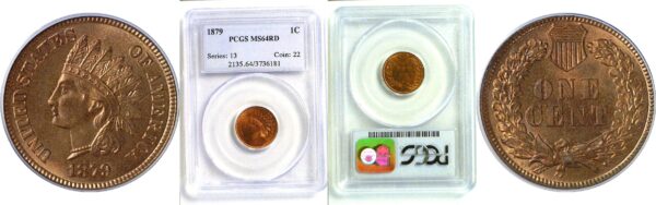 1879 Indian Head Cent  -  PCGS MS-64 RD