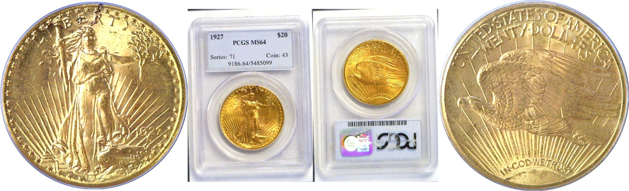 1927 $20 St. Gaudens  -  PCGS MS-64