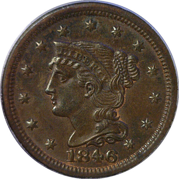 1846 Large Cent. -  PCGS MS-63 BN - Image 2