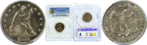 1875-CC Twenty Cent Piece  -  PCGS VF-25