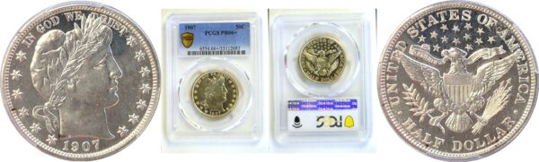 1907 Barber Half Dollar  -  PCGS PR-66+