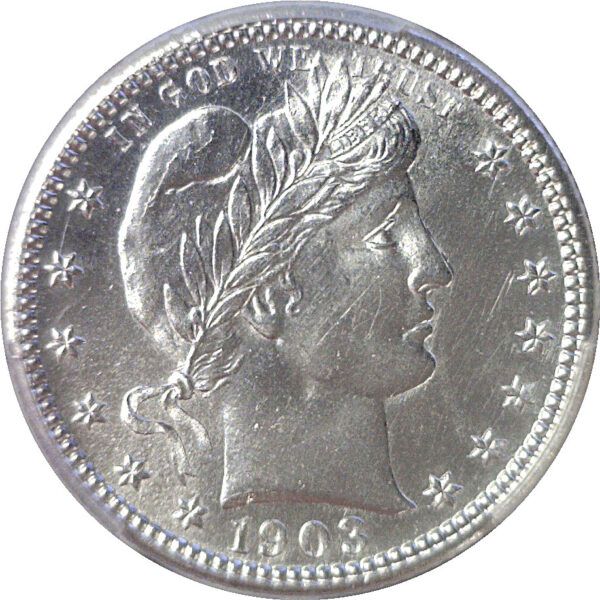 1903-S Barber Quarter  -  PCGS MS-64 - Image 2