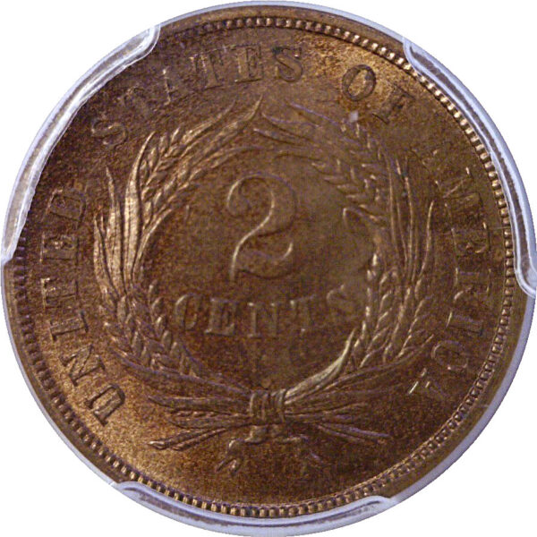 1867 Two Cent Piece  -  PCGS MS-65 RB - Image 3