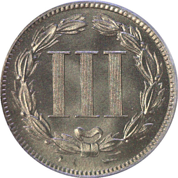 1880 Nickel Three Cent  -  PCGS PR-65  CAC - Image 3