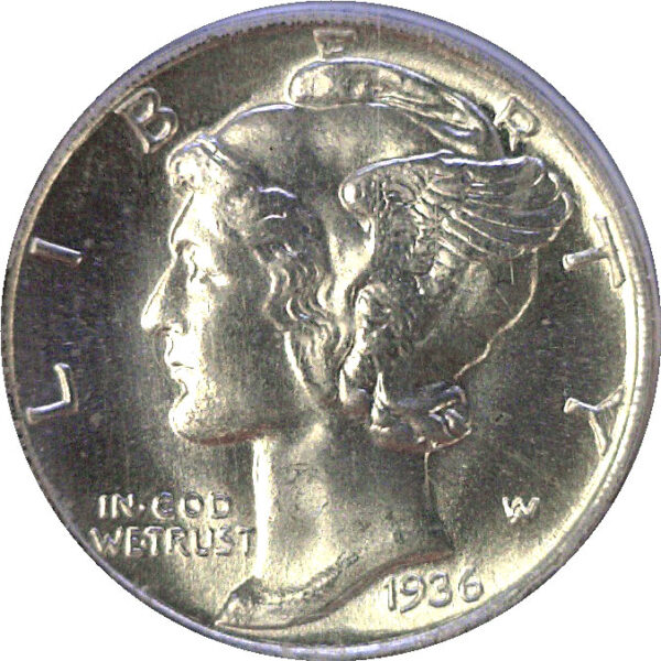 1936-S Mercury Dime  -  PCGS MS-67 FB - Image 2