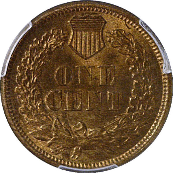 1868 Indian Head Cent  -  PCGS MS-64 RB  CAC - Image 3