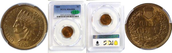 1868 Indian Head Cent  -  PCGS MS-64 RB  CAC