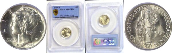 1936-S Mercury Dime  -  PCGS MS-67 FB