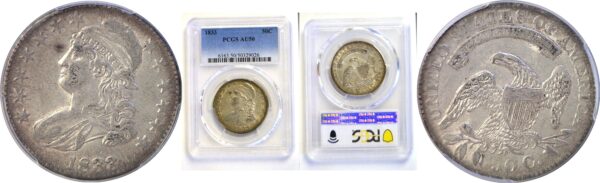 1833 Bust Half Dollar  -  PCGS AU-50