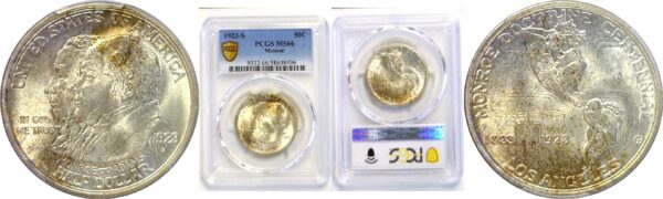 1923-S Monroe Commemorative Half Dollar  -  PCGS MS-66