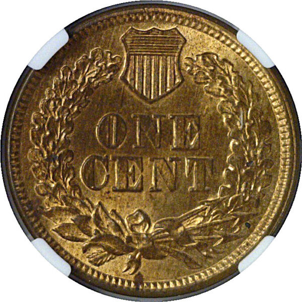 1865 Indian Head Cent  -  NGC MS-64 RB - Image 3