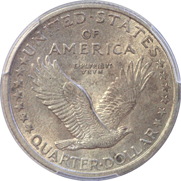 1917-D T-1.  Standing Liberty Quarter  -  PCGS AU-58  CAC - Image 3