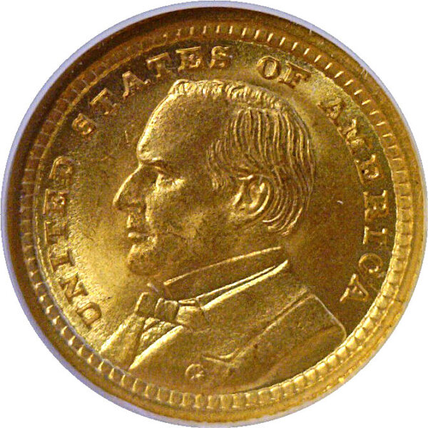 1903 $1 LA Purchase, McKinley.  Gold Commemorative  -  NGC MS-66  CAC - Image 2
