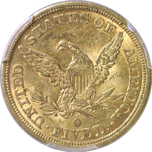 1844-O $5 Liberty. -  PCGS AU-58 - Image 3