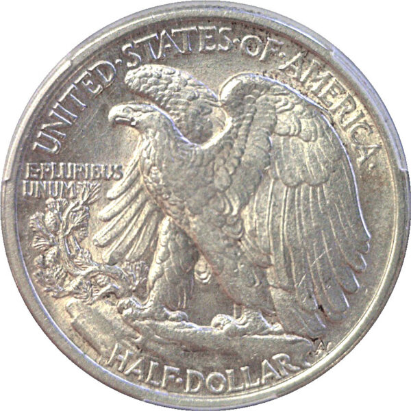 1917 Walking Liberty Half Dollar  -  PCGS AU-58 - Image 3