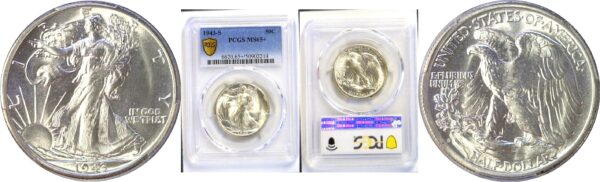 1943-S Walking Liberty Half Dollar  -  PCGS MS-65+