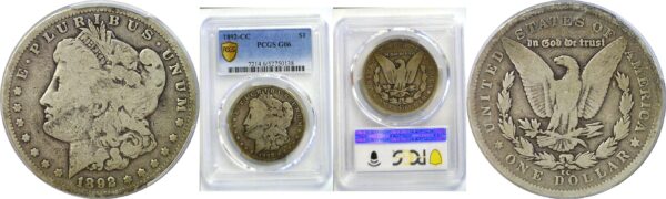 1892-CC Morgan Dollar  -  PCGS G-6