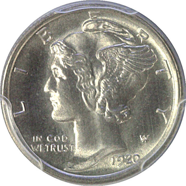 1920-D Mercury Dime  -  PCGS MS-66  CAC - Image 2