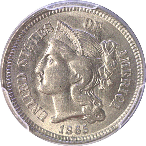 1865 Nickel Three Cent  -  PCGS MS-63 - Image 2