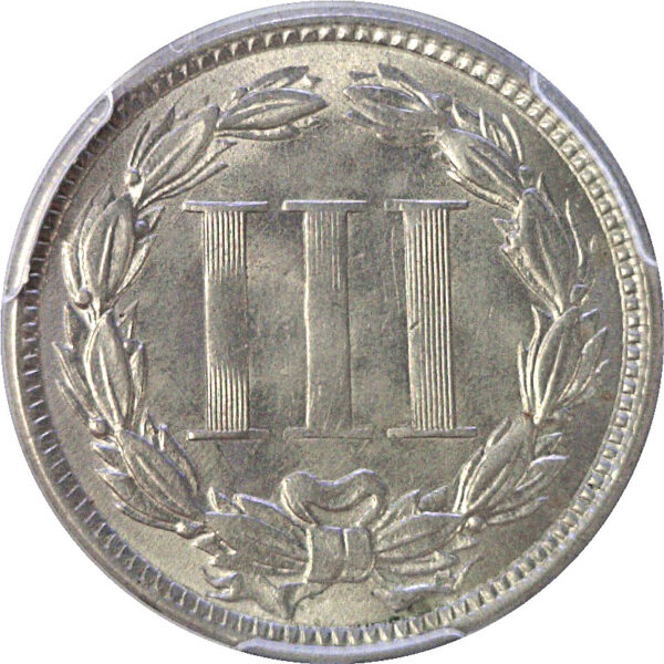 1865 Nickel Three Cent  -  PCGS MS-63 - Image 3