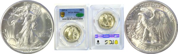 1937-S Walking Liberty Half Dollar  -  PCGS MS-66+  CAC