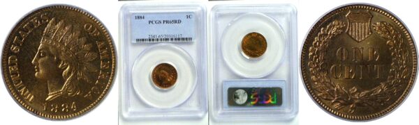1884 Indian Head Cent  -  PCGS PR-65 RD