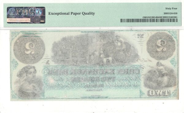1860 $2 Obsolete De Soto, Nebraska PMG Choice CU-64 EPQ - Image 3