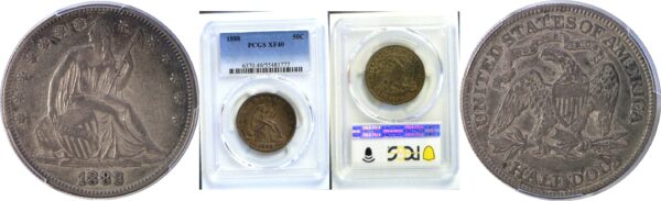 1888 Seated Liberty Half Dollar  -  PCGS XF-40