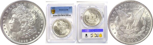 1892 Morgan Dollar  -  PCGS AU-58