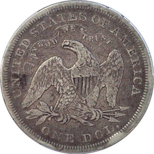 1872 Seated Liberty Dollar  -  PCGS VG-10 - Image 3