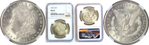 1921-S Morgan Dollar  -  NGC MS-65