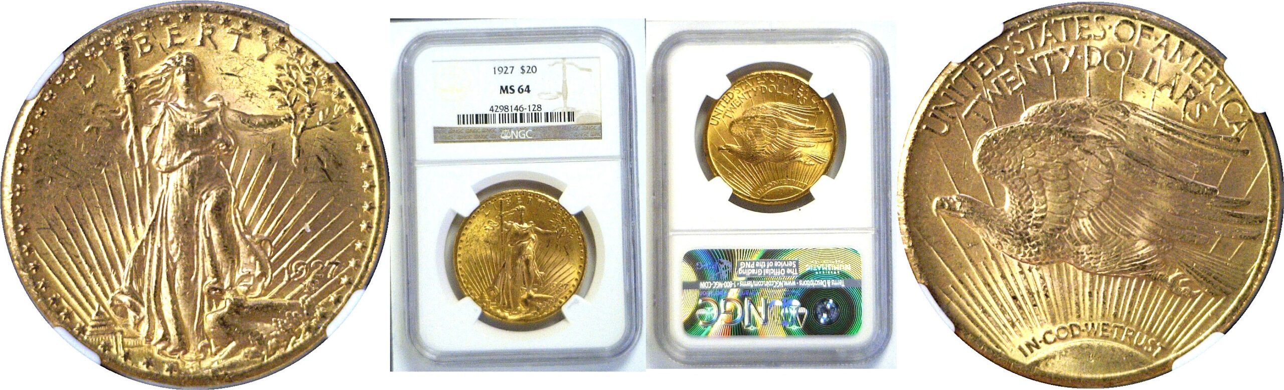 1927 $20 St. Gaudens  -  NGC MS-64