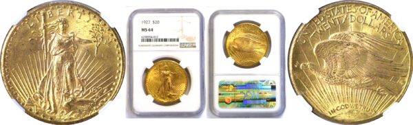 1927 $20 St. Gaudens  -  NGC MS-64